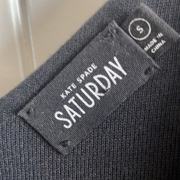 Kate Spade ♠️ Saturday black v-neck bodycon dress size small - Picture 3 of 4